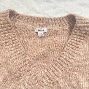 Garage Cozy Light Brown Cropped Sweater
